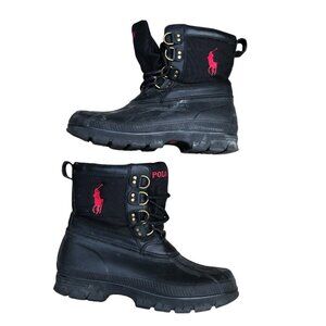 Polo Ralph Lauren Crestwick Black Duck Boots Size 9